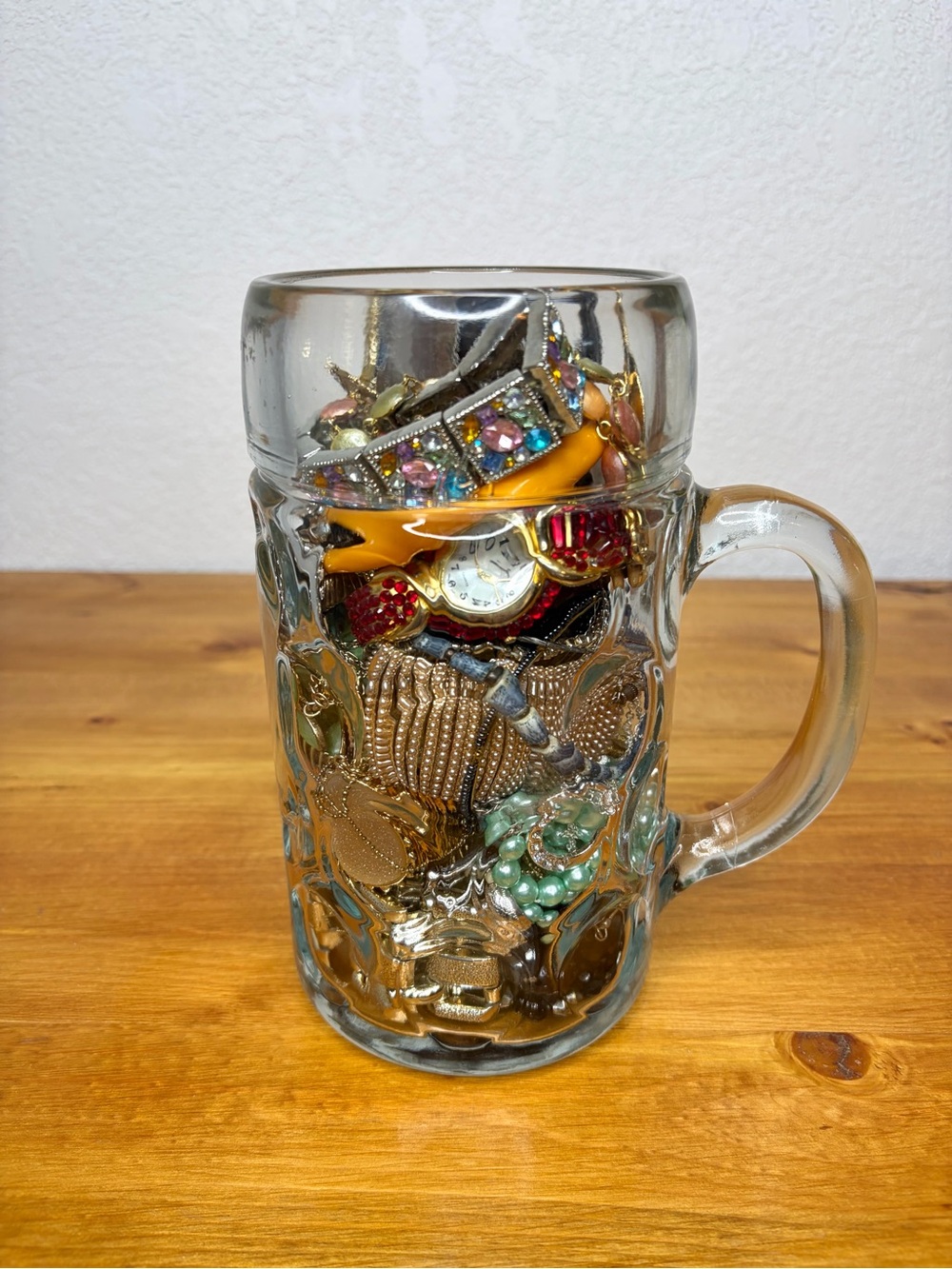 Mystery Jewelry Jar Vintage To Modern Gold Silver Color All Wearable 60 Pieces
